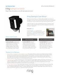 Check out these motion detector lights with weatherproofing and smart tech compatibility. Ring Spotlight Cam Wired Black Spotlight Cam Wired White User Manual Manualzz