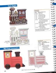 Itty Bittys Trains Plastic Canvas Ornaments Plastic Canvas Christmas Plastic Canvas Coasters