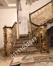 درابزين حديد قص ليزر Railing Design Stair Railing Design Staircase Design