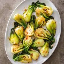 Sauteed Baby Bok Choy With Chili Garlic Sauce Recipe Garlic Sauce Recipe Veggie Dishes Bok Choy