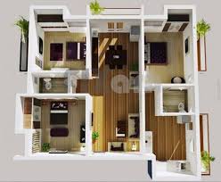 Kami akan memberikan anda 15 denah rumah 3 kamar tidur minimalis dalam bentuk 3d, jadi silahkan simak. 40 Denah Rumah 2 Kamar Tidur 1 Kamar Mandi Terbaru Rezanesia Com