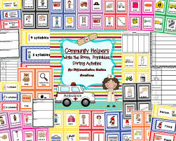 Pin By Differentiation Station Creati On My Teaching Stuff Community Helpers Writing Community Helpers Preschool Syllable Sort