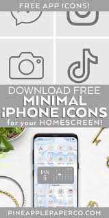 May 18, 2019 · how to make your phone (iphone or android) aesthetic af! Free Minimal Aesthetic App Icons Pineapple Paper Co