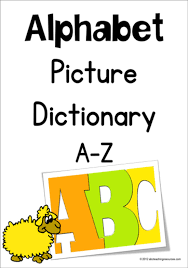 Alphabet Picture Dictionary A Z Charts Kg Primary Penmanship
