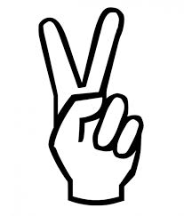 Black And White Peace Sign Hand Clipart Peace Sign Hand Prevent Peace Sign Hand Free Clip Art Free Clipart Images