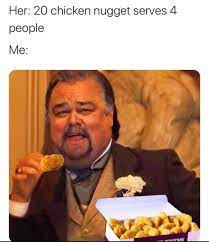 Take the chicken nuggets and coat with flour, dip in egg and cover with the panko/oregano mix. I Love Chicken Memes