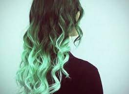 Mint Colored Hair Tips Google Search Hair Styles Dip Dye Hair Green Hair