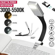 Usb Rechargeable Led Book Light Flexible Clip On Book Light Night Reading Lamp For Sale Online Ebay