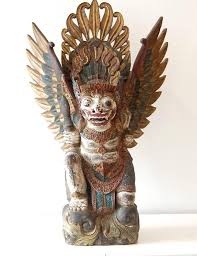Bali mask barong statue wood carved large 50 cm wall art decor. Unknown Barong Wood Sculpture Bali 19th Century In 2021 Wood Sculpture Sculpture Traditional Sculptures
