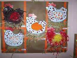 Fingerprint Hen Craft Crafts And Worksheets For Preschool Toddler And Kindergarten Chicken Crafts Easter Arts And Crafts Kindergarten Easter Crafts