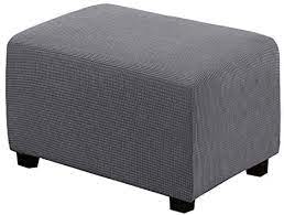 Marian parsonsjune 3, 2020all things home, decorating, sewing soooo, do you remember this sweet ottoman i slipcovered a few years ago? Ottoman Slipcovers Rectangle Gray Footrest Sofa Slipcovers Footstool Protector Covers Stretch Fabric Storage Ottoman Covers High Spandex Slipcover Machine Washable Ottoman Large Size Buy Online At Best Price In Uae Amazon Ae