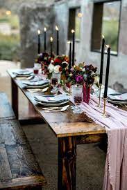 Pastel Colored Wedding Tablescape With A Powder Pink Table Runner And Blue Napkins Jewel T Thanksgiving Table Settings Rustic Table Settings Table Decorations
