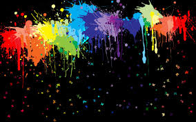 Wallpaper Gratis De Fondo Negro Con Impactos De Colores En Hd