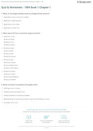 Quiz Worksheet 1984 Book 1 Chapter 1 Study Com
