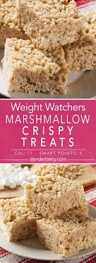 Marshmallow Crispy Treats Slenderberry Recipe Crispy Treats Recipe No Calorie Foods Low Calorie Recipes Dessert
