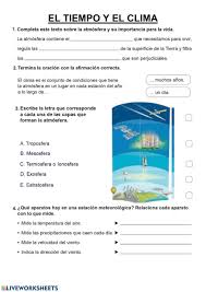 Ficha Online De El Tiempo Para 4º Primaria Puedes Hacer Los Ejercicios Online O Descarg Ensenanza De La Geografia Tiempo Atmosferico Y Clima Ciencias Sociales