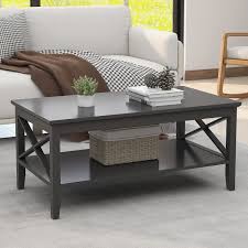 A rose gold pull drawer offers storage for remotes and magazines. Buy Choochoo Oxford Coffee Table With Thicker Legs Black Wood Coffee Table With Storage For Living Room Online In Taiwan B07t238m73