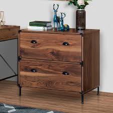 This Cabinet In A Warm Walnut Finish Is So Minimalist Mod And Capacious In Its Solid Width You Ll Assum Lateral File Cabinet Filing Cabinet Stylish Side Table