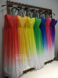 Usd 109 Sweetheart Floor Length Chiffon Dress Lozf15045 Rainbow Bridesmaids Rainbow Wedding Theme Rainbow Wedding Dress