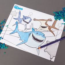 Nemo fish coloring pages at getdrawings com free for. Celebrate Shark Week Disney Style
