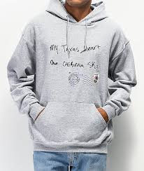 Brockhampton Texas Heart Grey Hoodie