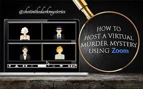 Murder mystery games have been popular at parties for years. How To Host A Virtual Murder Mystery Using Zoom Shot In The Dark Mysteries Murder Mystery Games