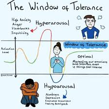 The window of tolerance is a common theory coined by Dan Siegel and is said  to be a type of 'zone' where we are able to process and respond to intense  emotions