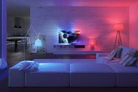 50 Stylish Lighting Ideas To Brighten Your Home Loveproperty Com Mood Lighting Living Room Hue Philips Hue Lighting Ideas