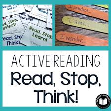 read stop think a strategy for active reading