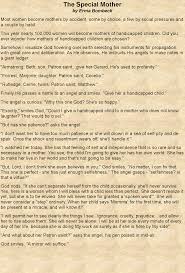 The Special Mother By Erma Bombeck Circle Of Moms Special Needs Quotes Mother Poems Special Needs Mom