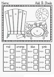 Add And Shade Worksheet School Math Activities Preschool Math For Kids 1st Grade Math Worksheets