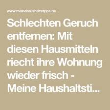 Schlechten Geruch Entfernen Mit Diesen Hausmitteln Riecht Ihre Wohnung Wieder Frisch Meine Haushaltstipps Geruch Entfernen Geruch Hausmittel