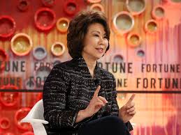 She's among the very few americans who has been appointed to two presidential cabinet positions: Oops Elaine Chao Caught Pimping Her Family Business With China Vanity Fair