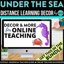 They are so fun to add some personality to your classroom. Under The Sea Theme Online Teaching Backdrop Google Classroom Header Slides