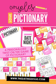Some of these charades words won't sound so funny when you read them, but try to act them out, it is a whole different fun story! Love Pictionary Game From The Dating Divas
