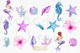 Enchanted Ocean Watercolor Mermaid Watercolor Mermaid Watercolor Tattoo Sleeve Ocean Tattoos
