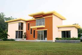 Although classic primary colors like blue, red, green, white & black are the most then for me if i were to paint an accent piece for outside navy blue would be my choice. Exterior Wall Paints Colour Combination House Paint Asian Paints