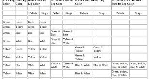 Chicken Leg Color Chart Chicken Color Breeding Chart