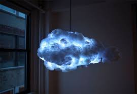 Faites De Votre Chambre Un Espace Entre Le Ciel Et La Terre Avec Ces 17 Astuces Cosmiques Lampe Nuage Lumieres Nuages Idees Decoration Maison