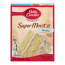 Mix cake mix, water, oil and eggs in large bowl with mixer on medium speed or beat vigorously by hand 2 minutes. Betty Crocker Super Moist Vanilla Cake Mix 15 25oz 432g American Fizz