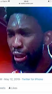 Embiid's girlfriend, model anne de paula, was seen comforting him as he made his way toward the locker room. Joel Embiid Crying After Losing Game 7 Of Nba Semis Album On Imgur