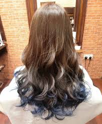 Everyone's hair is different and will absorb color or lose color at different rates. Light Brown Hair With Blue Endings Blue Brown Hair Light Brown Hair Brown Hair Dye