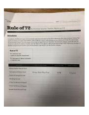 The rule of 72 finds the number of years to double your money at a given interest rate. Image 4 25 19 8 37 Am Name Date Rule Of 72 Y Kent Eberspacher Teacher Wyomni Directions A Number Of Different Types Of Investment Options Are Listed Course Hero