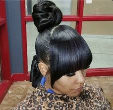 The top knot braided bun. Weave Low Bun Hairstyles For Black Hair Novocom Top
