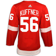 Hand Sewn Authentic On Ice Detroit Red Wings Kuffner 56