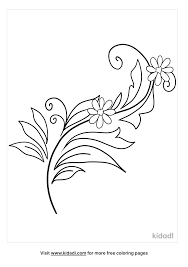 About flower coloring pages greet the girls, visit the color page on the theme of flowers in the world with us. Floral Vine Coloring Pages Free Flowers Coloring Pages Kidadl