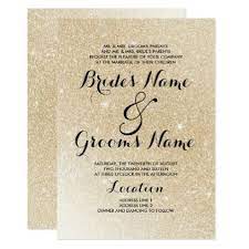 Elegant Gold Glitter Gradient Glam Wedding Invitation Zazzle Com Glam Wedding Invites Wedding Invitations Glam Wedding