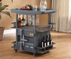 You can use various materials in your kitchen island. Acme 77909 Cargo Container Gunmetal Metal Kitchen Island Cart
