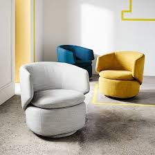 Crescent Swivel Chair Leather Swivel Chair Swivel Chair Living Room Modern Swivel Chair