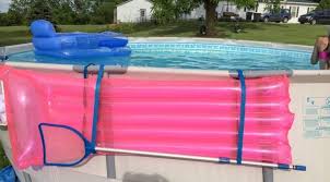 7 Cheap And Easy Dollar Store Pool Hacks The House That Never Slumbers Pool Hacks Cheap Pool Pool Float Storage